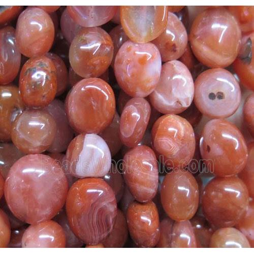 red Chinese Nanhong Agate beads chip, freeform