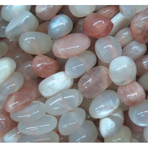 moonstone beads chip, freeform