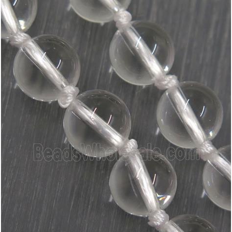 Clear Quartz beads knot Necklace Chain, round