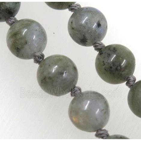 round Labradorite beads knot Necklace Chain