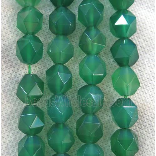 green agate beads ball, faceted round