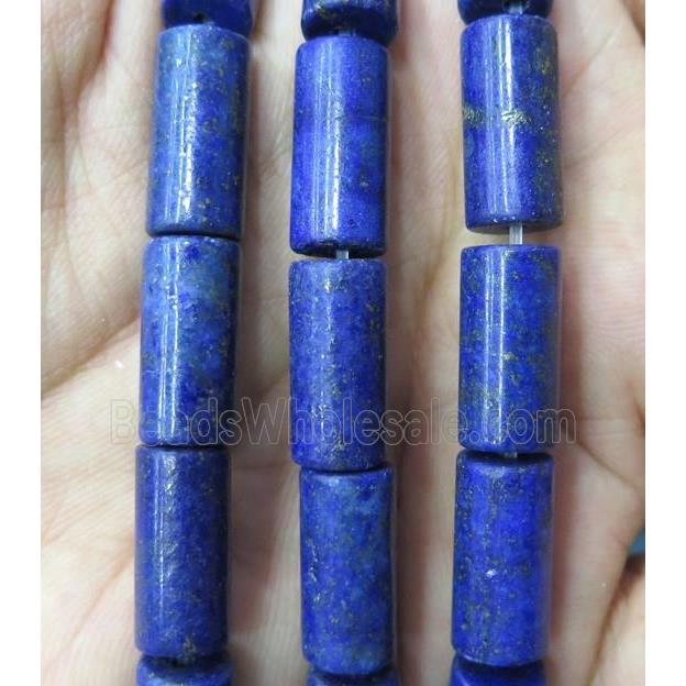 blue lapis lazuli tube beads