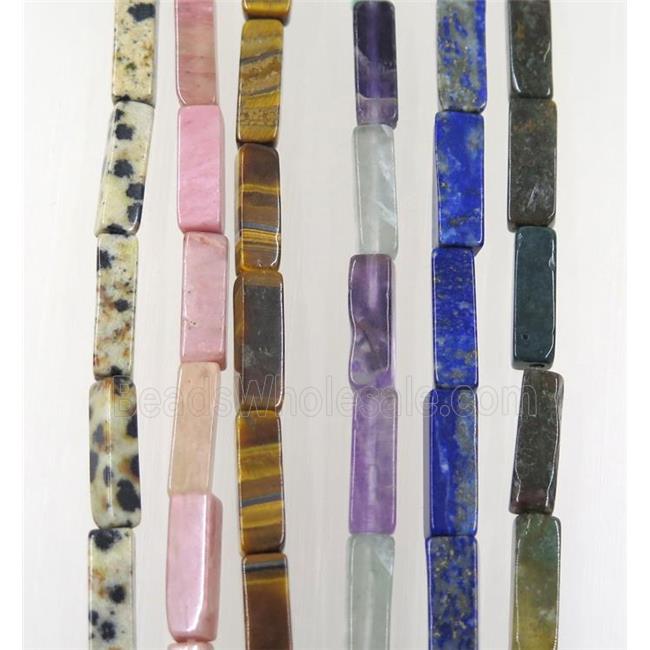mix gemstone cuboid beads