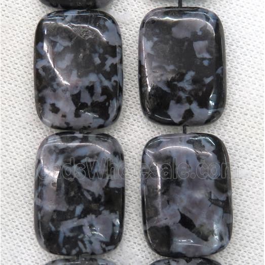 Black Indigo Gabro Beads Rectangle