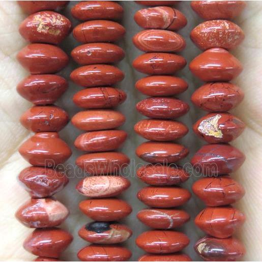 red jasper beads, flying saucer