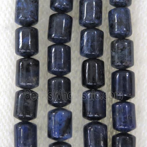 blue Dumortierite tube beads, dark blue