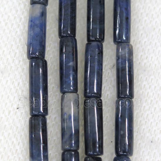 blue Dumortierite beads, tube