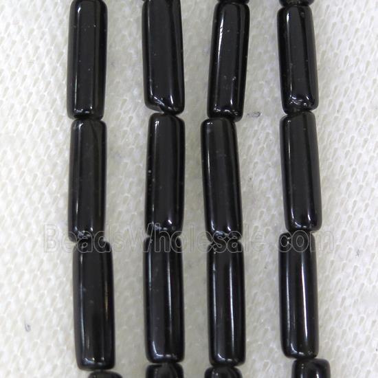 black Japser tube beads