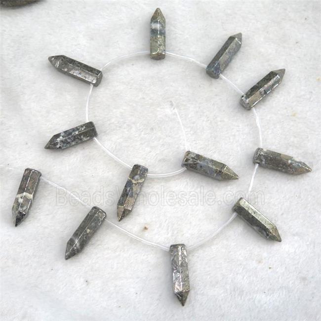 pyrite bullet beads