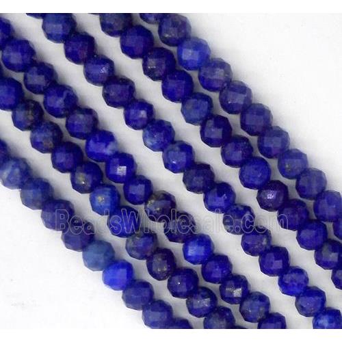 tiny Lapis Lazuli beads, faceted rondelle, blue