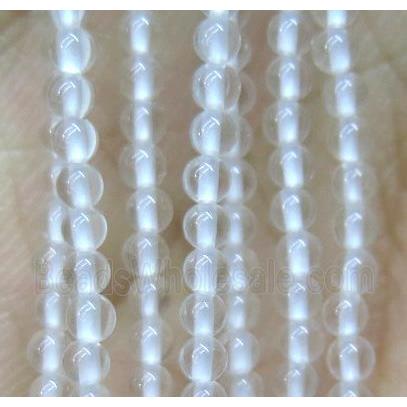 tiny round Clear Quartz Bead