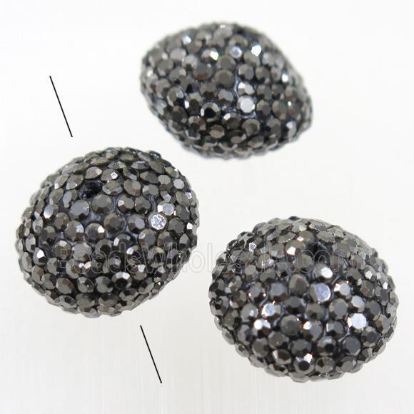 resin bicone beads paved rhinestone