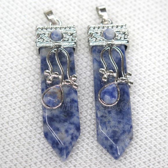 blue Sodalite arrowhead pendant