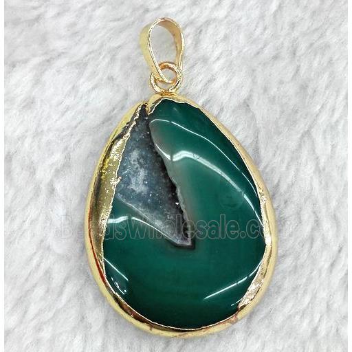 druzy agate pendant, freeform