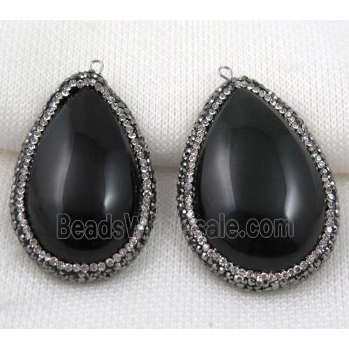 gemstone pendant paved rhinestone