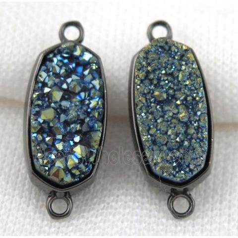 druzy quartz connector, black