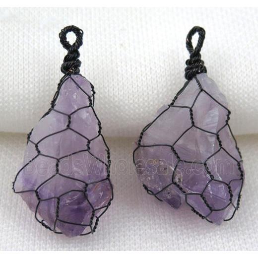 gemstone pendant, freeform