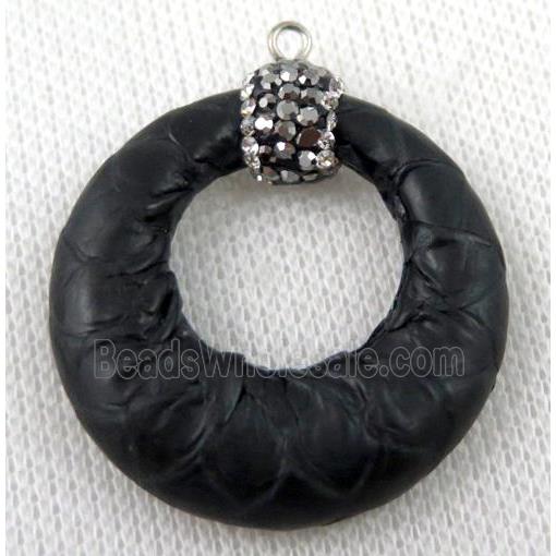 gemstone pendant paved rhinestone