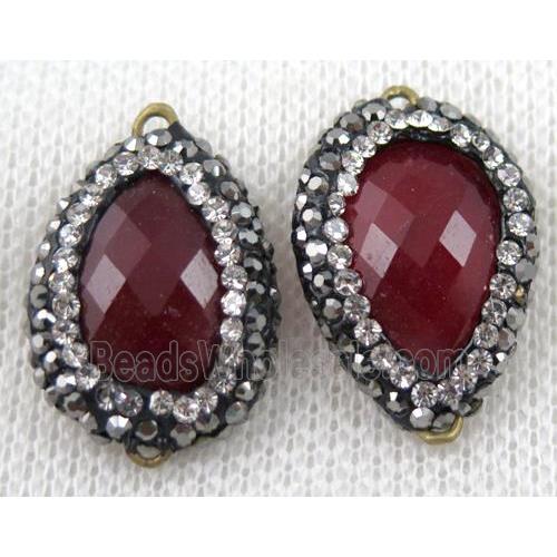 gemstone connector paved rhinestone