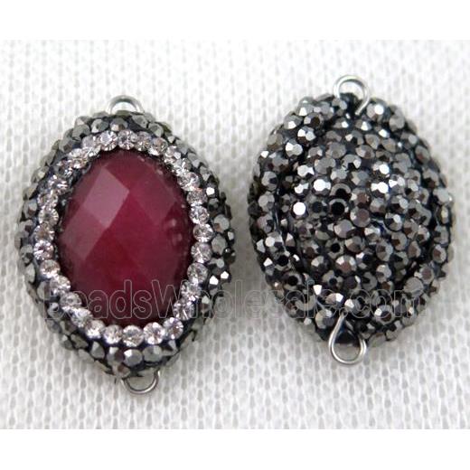 gemstone connector paved rhinestone