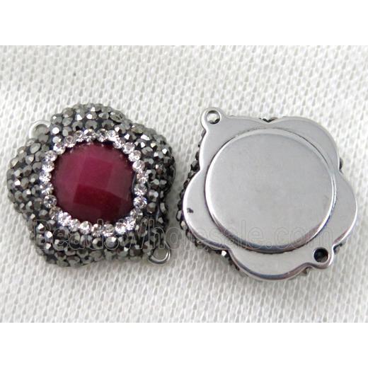gemstone connector paved rhinestone