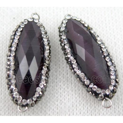 gemstone connector paved rhinestone