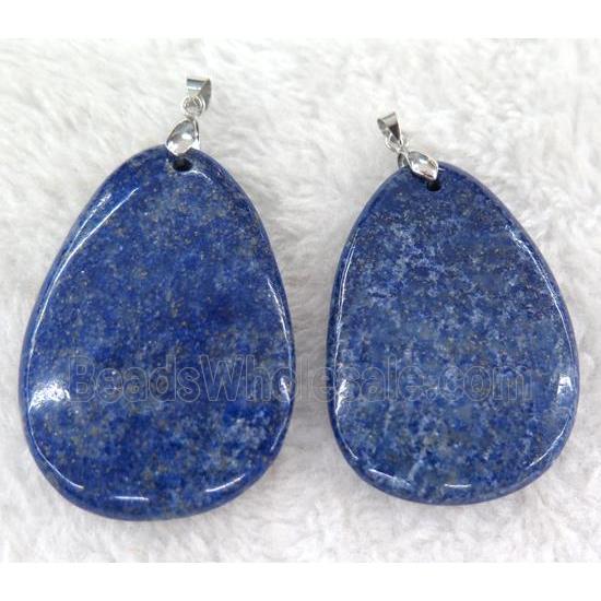 Lapis Lazuli pendant, teardrop, blue