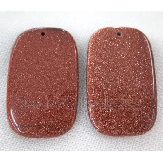 gold SandStone pendant, rectangle