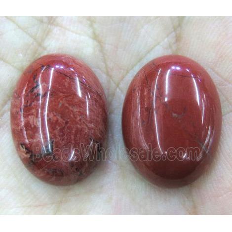 red jasper oval cabochon