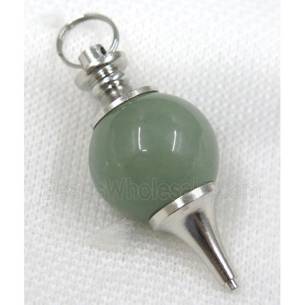 Green Aventurine Globe pendant, round