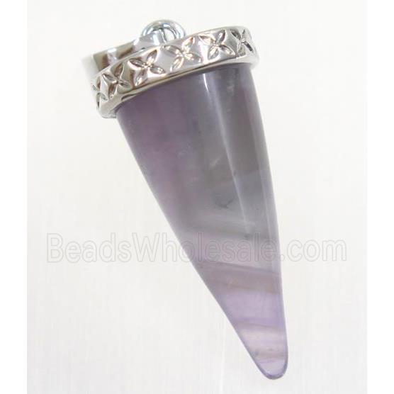 Amethyst bullet pendant