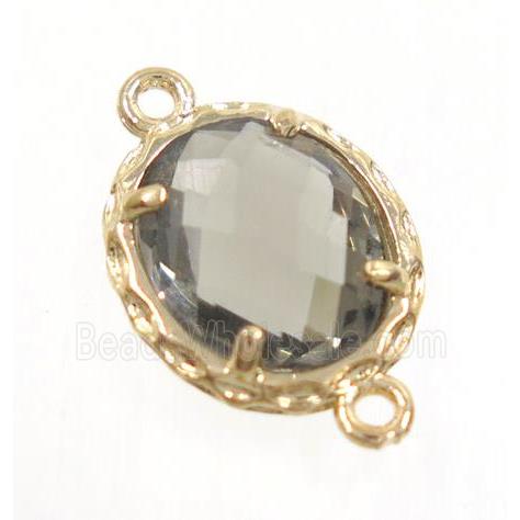 gemstone connector, gold plated