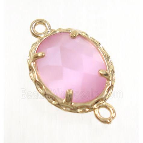 gemstone connector, gold plated