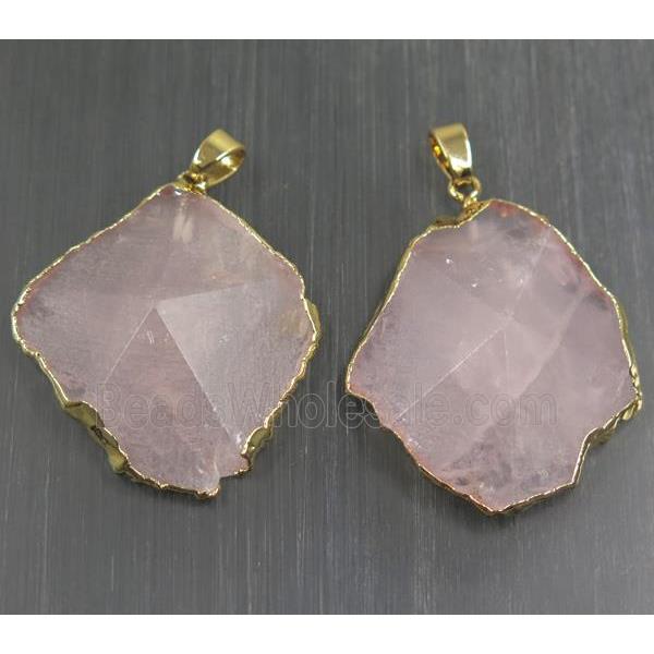 gemstone pendant, freeform