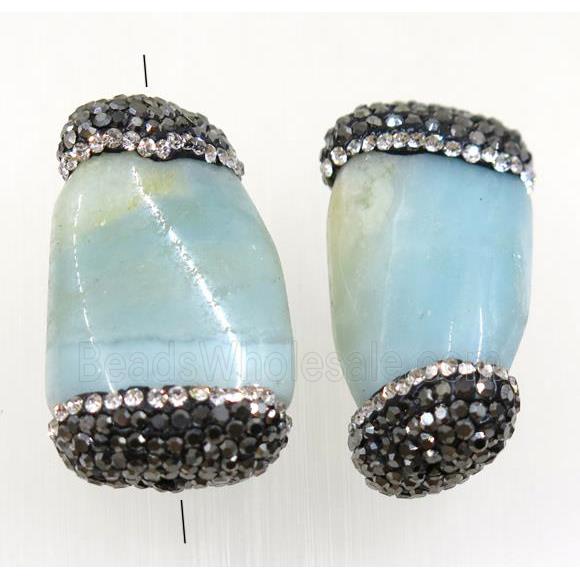 amazonite twist beads paved rhinestone