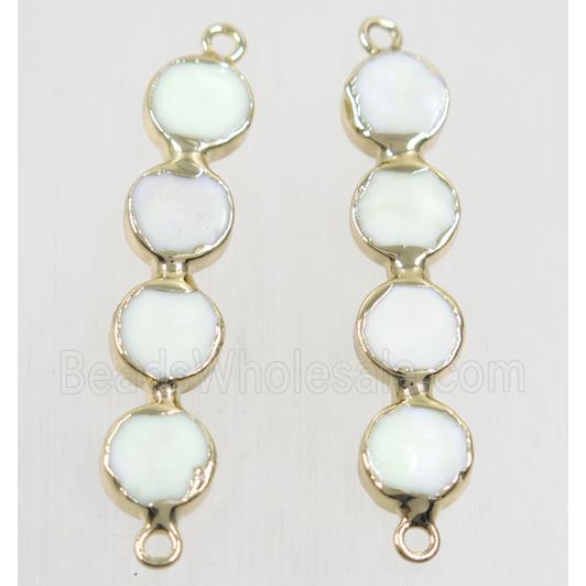 Lemon Jade connector, gold plated