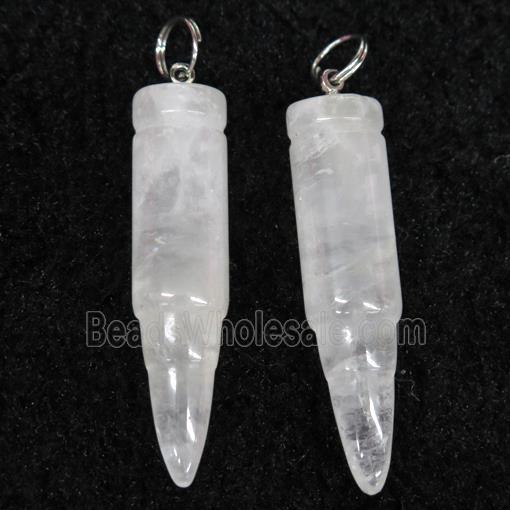 Clear Quartz bullet pendant