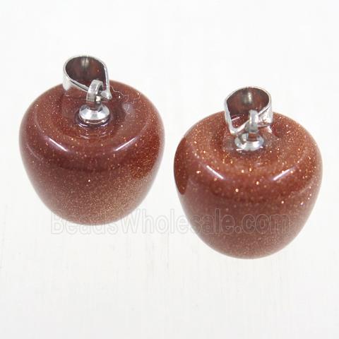 golden SandStone apple pendant