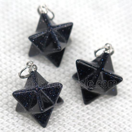 blue SandStone pendant, star