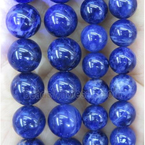 round Lapis Lazuli beads, blue