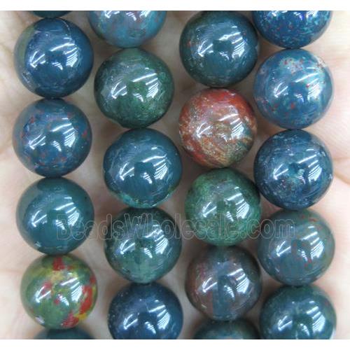 round Chook BloodStone beads