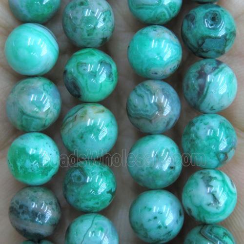 round green Crazy Agate Beads, dye