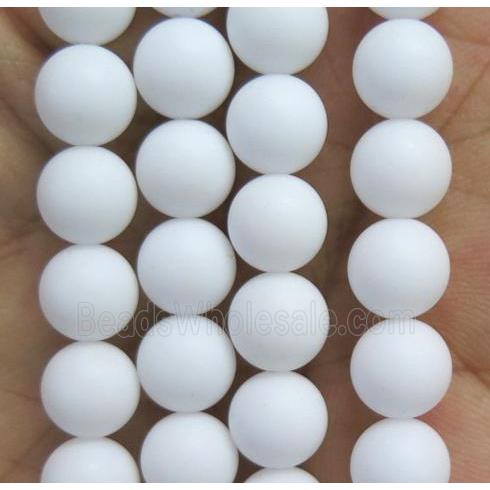 round matte white Porcelain beads