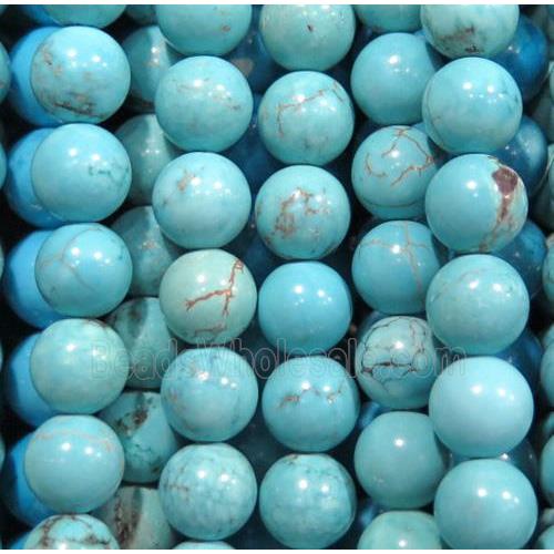round blue Assembled Turquoise beads