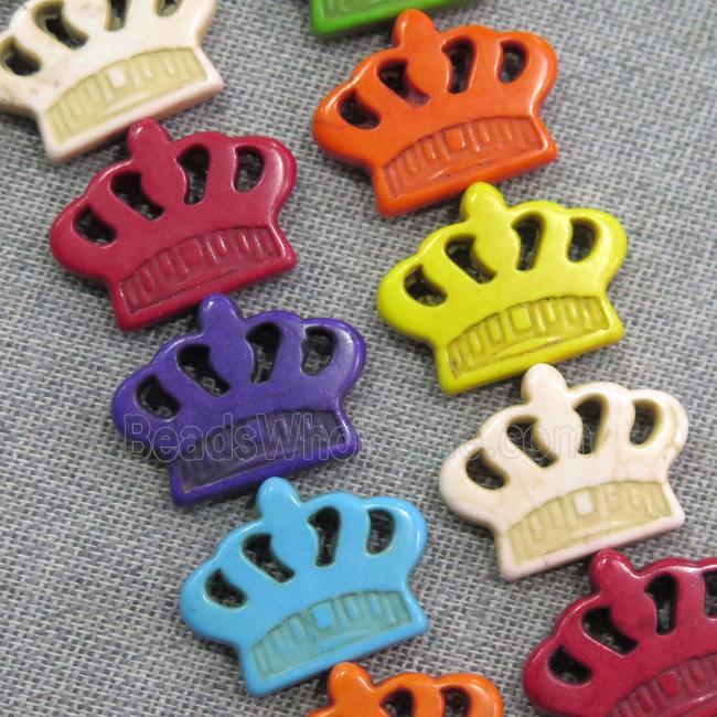 synthetic Turquoise crown beads, mix color