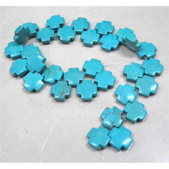 blue turquoise cross beads