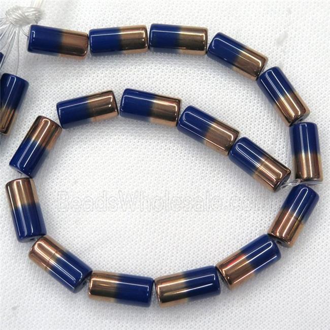 Jadeite Glass tube beads