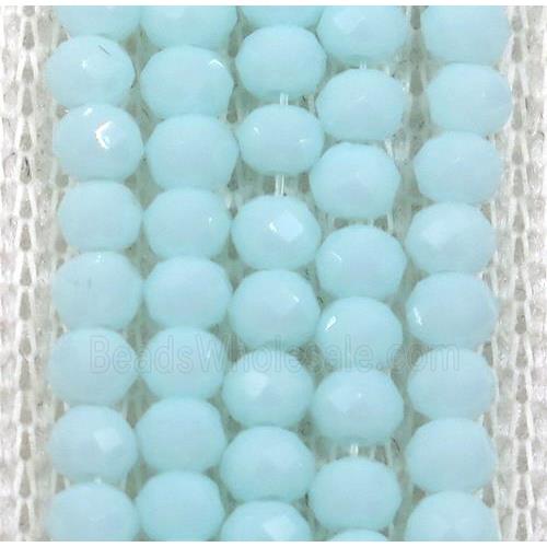 blue chinese crystal glass beads, faceted rondelle