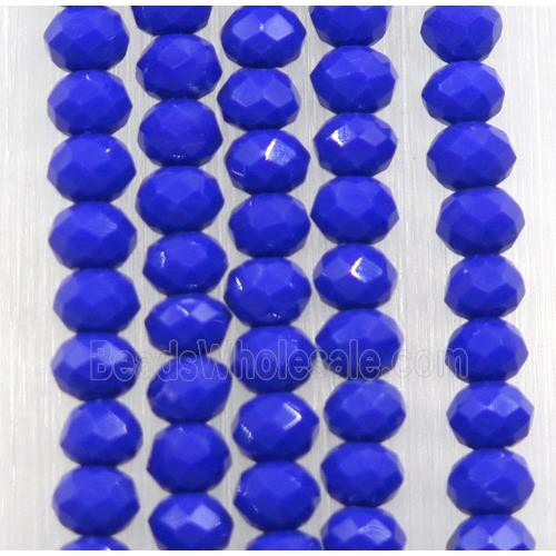 blue chinese crystal glass beads, faceted rondelle
