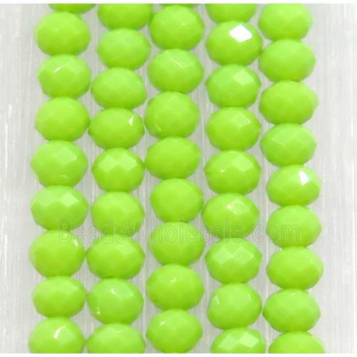 olive chinese crystal glass beads, faceted rondelle